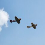 T-6 "Texans" flying overhead