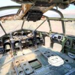 On the flight deck of a stripped out C-130