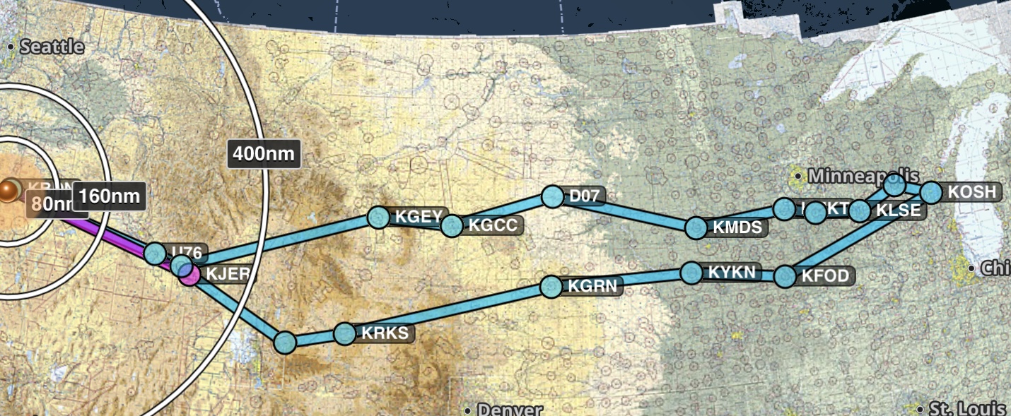 Oshkosh 2023 Flight Summary